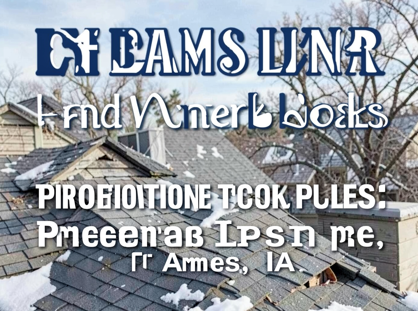 Ice Dams and Winter Roof Leaks: Prevention Tips for Ames, IA